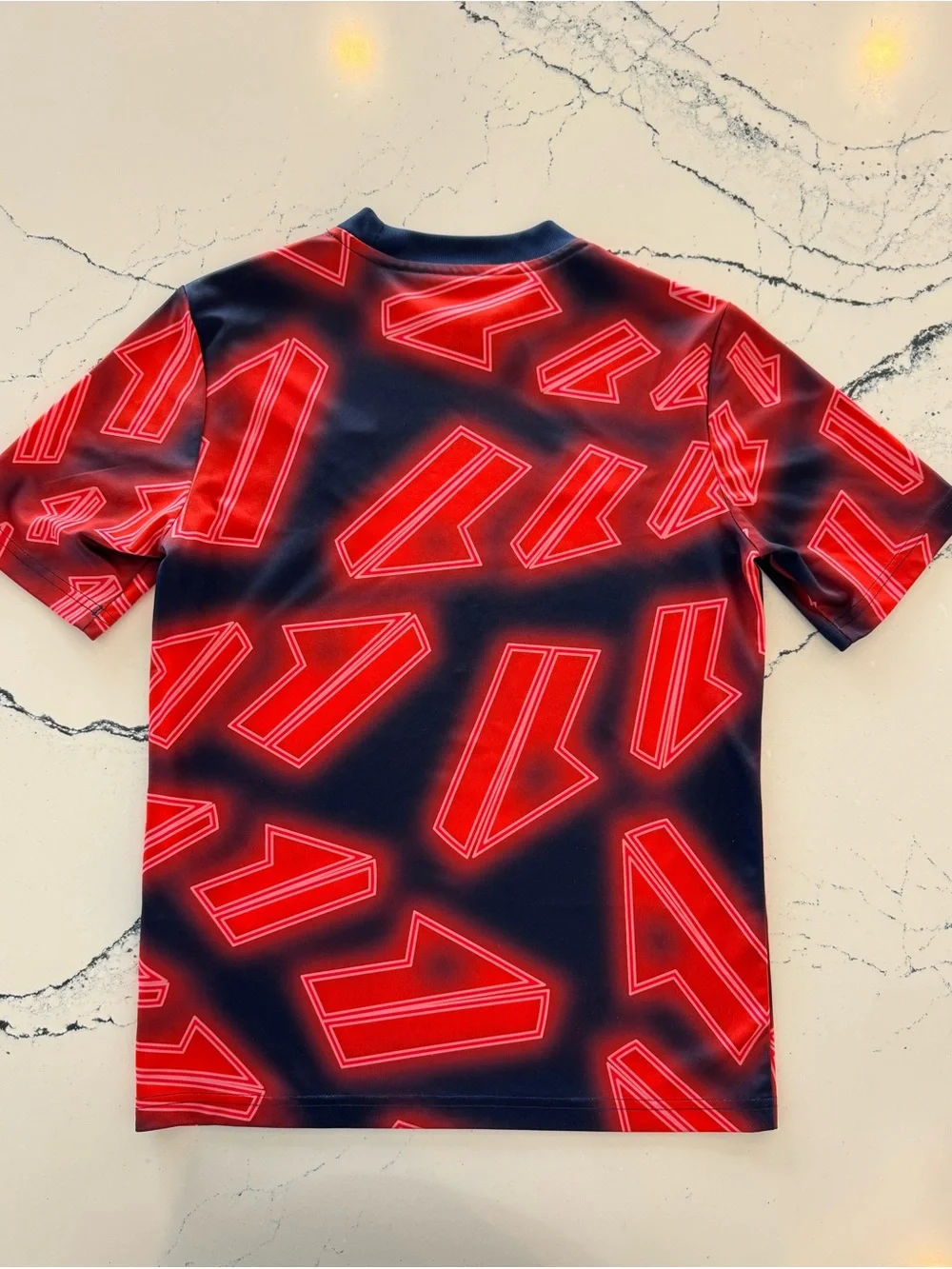 adidas Kids Juventus Neon Red & Black Graphic Soccer Jersey